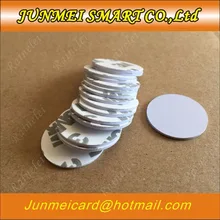 25 мм ПВХ RFID бирка для контроля доступа по отпечаткам, NFC жетон ПВХ с 3 м Стикеры ПВХ RFID тег 13,56 МГц ISO14443A с S50 чип