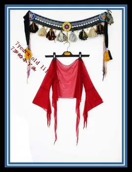 

Belly dance top Transparent thin Belly Dance 7 furcal flare Blouse Top CF90