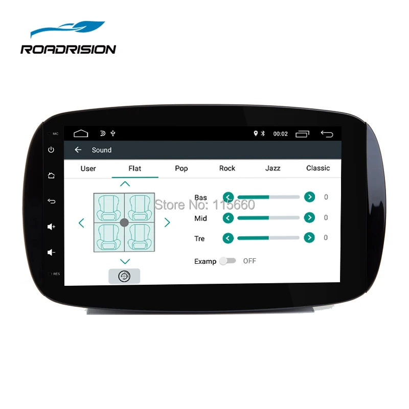 RoadRision 9inchs IPS Android Car Multimedia GPS Navigation Player for Mercedes Benz Smart Fortwo C453 A453 W453 2015 2016 2017 2018 6
