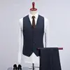(Jacket+Vest+Pants) 2019 Men Thicken Woolen Suits Men's Slim Fit Business Tuxedo Wedding Suit Men Classic Formal Custom Suits 3