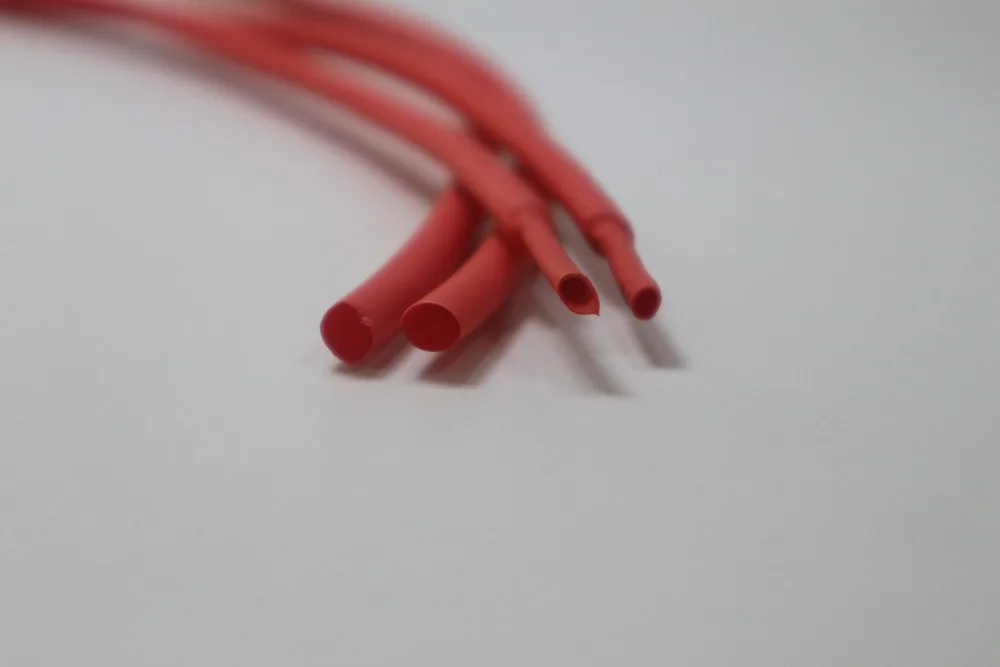 

freeshipping 1/25 to 3/8inch(1mm to 10mm)Polyolefin Heat Shrink Tubing Sleeving Wire Cable shrink ratio 2:1 red color