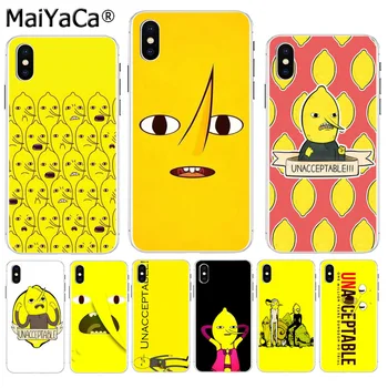 

MaiYaCa Adventure Time UNACCEPTABLE Funny Lemongrab Original Phone case cover for iPhone 8 7 6 6S Plus X XS max 5 5S SE XR Cover