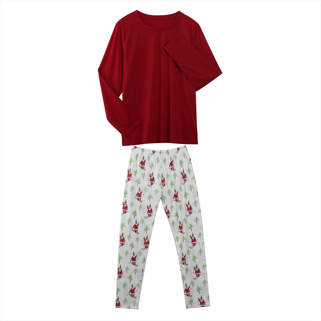 Рождественский пижамный комплект для всей семьи, одежда для сна с Санта-Клаусом для взрослых и детей, одежда для сна для мужчин и женщин, маскарадный костюм, одежда для дома с длинными рукавами - Цвет: red for dad