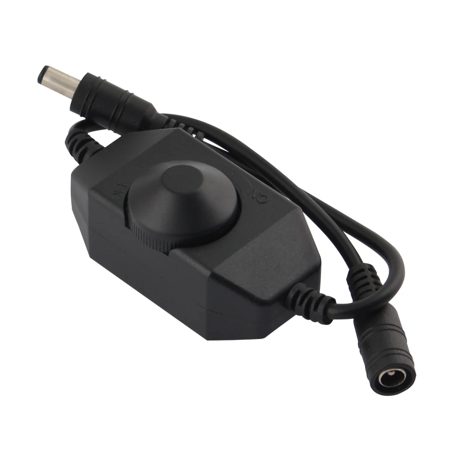 Regulador de intensidad LED, ajuste del controlador de brillo, tira de regulador LED de un solo Color de luz DC 12V 24V, regulador de intensidad LED negro y blanco|Atenuadores| - AliExpress
