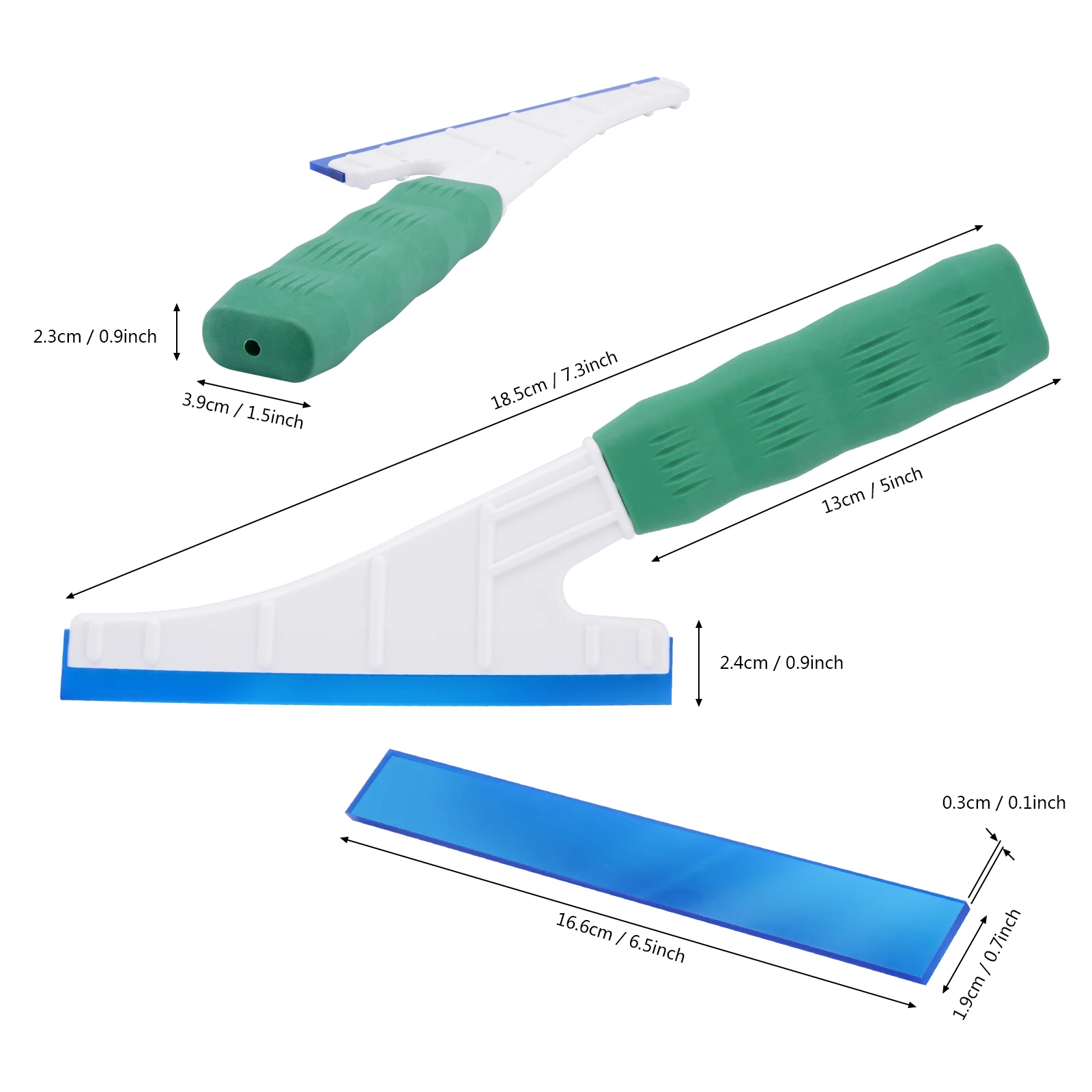 EHDIS силиконовый скребок с ручкой+ 2 шт. лезвия для автомобильных стекол, очистка воды, стеклоочиститель, очиститель лобового стекла, оконный скребок, тонировка
