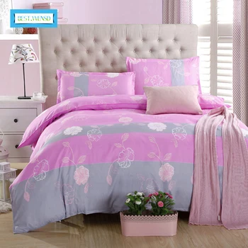 

BEST.WENSD Stripes Cotton Winter Bedding Set Size 4Pcs of Duvet Cover Bed Sheet Pillowcase Bedclothes Housse De Couette