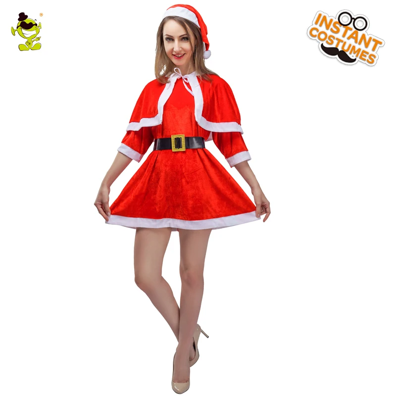 Christmas Cheer Holiday Santa Claus Adults Costume One Size Red