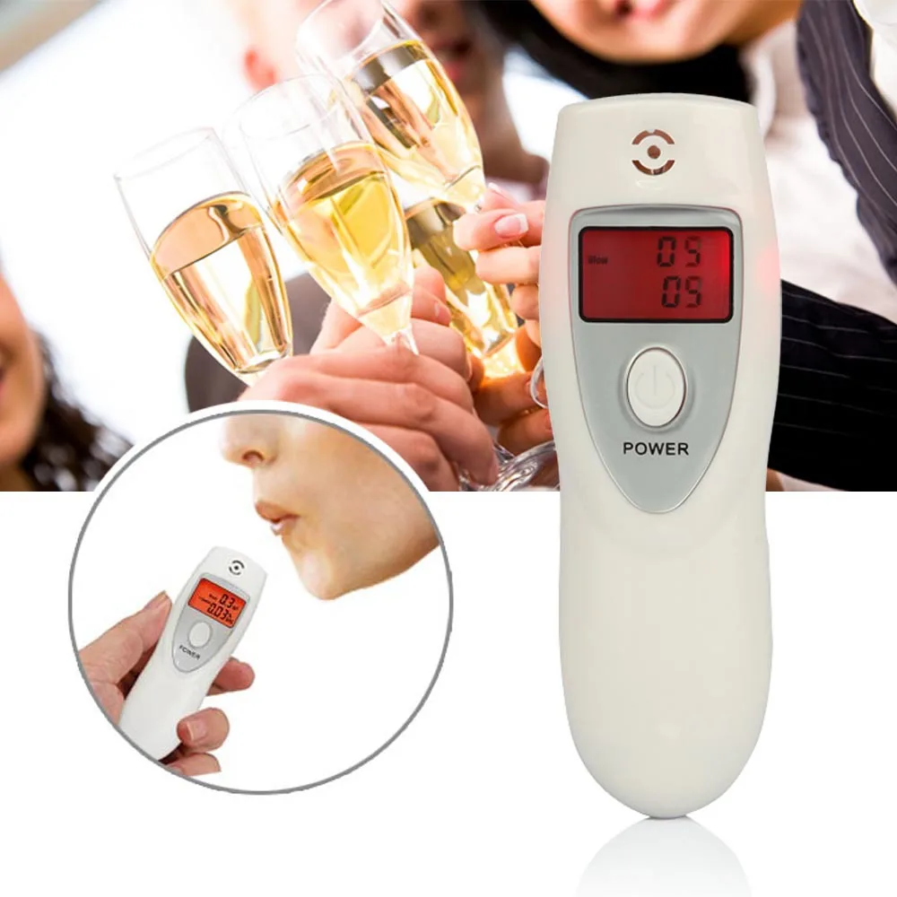 GREENON Semiconductor Digital display results alcohol tester breathalyzer Alcohol Detector analyzer with Red backlight display