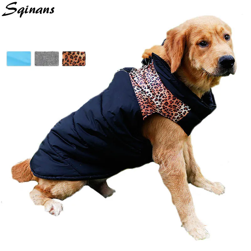 Sqinans S 4XL Winter Dog Down Jacket Waterproof Large Dog Vest Coat