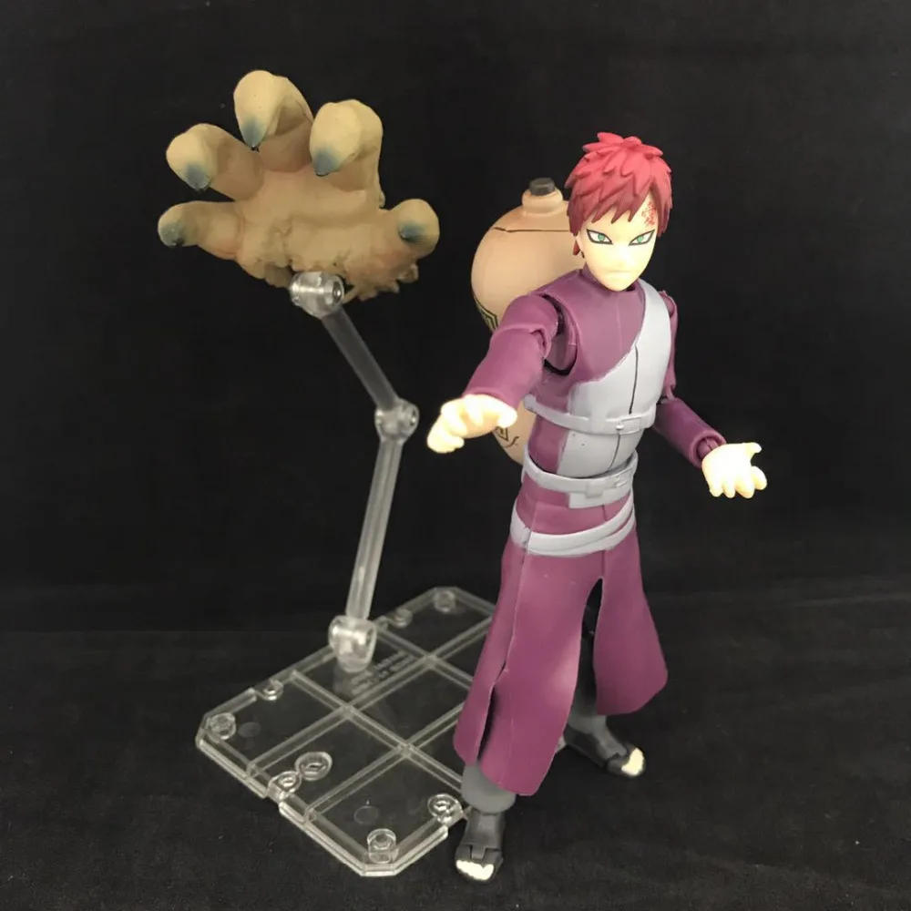 

14cm Anime Cartoon Naruto Shippuden Sabaku One-tailed Gaara SHF Action Figure Model Toy Doll Collection