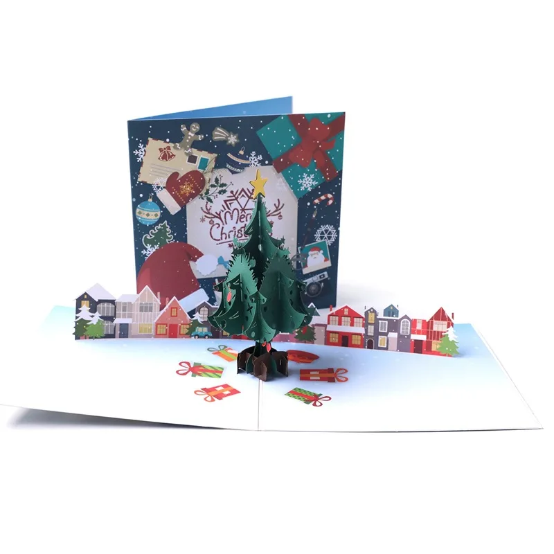  Free shipping 20pcs Chrismas capital house Wedding Engagement family Business party 3D envelope Inv - 32957955746