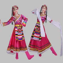 Роскошный Тибетский костюм с длинным рукавом, танцевальный костюм, этническая одежда, одежда для выступлений, женская одежда, квадратный танцевальный костюм s