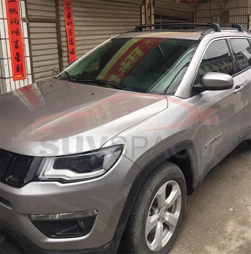 Багажник для Jeep все компас поперечные черные крепления Алюминий