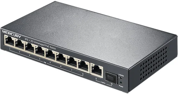 10 Порты и разъёмы s 8 PoE IP 65 Вт VLAN коммутатор Ethernet 1000 м RJ45 Uplink SFP оптический волокно Порты и разъёмы PoE, сетевые коммутаторы для камеры или AP, подключи и работай