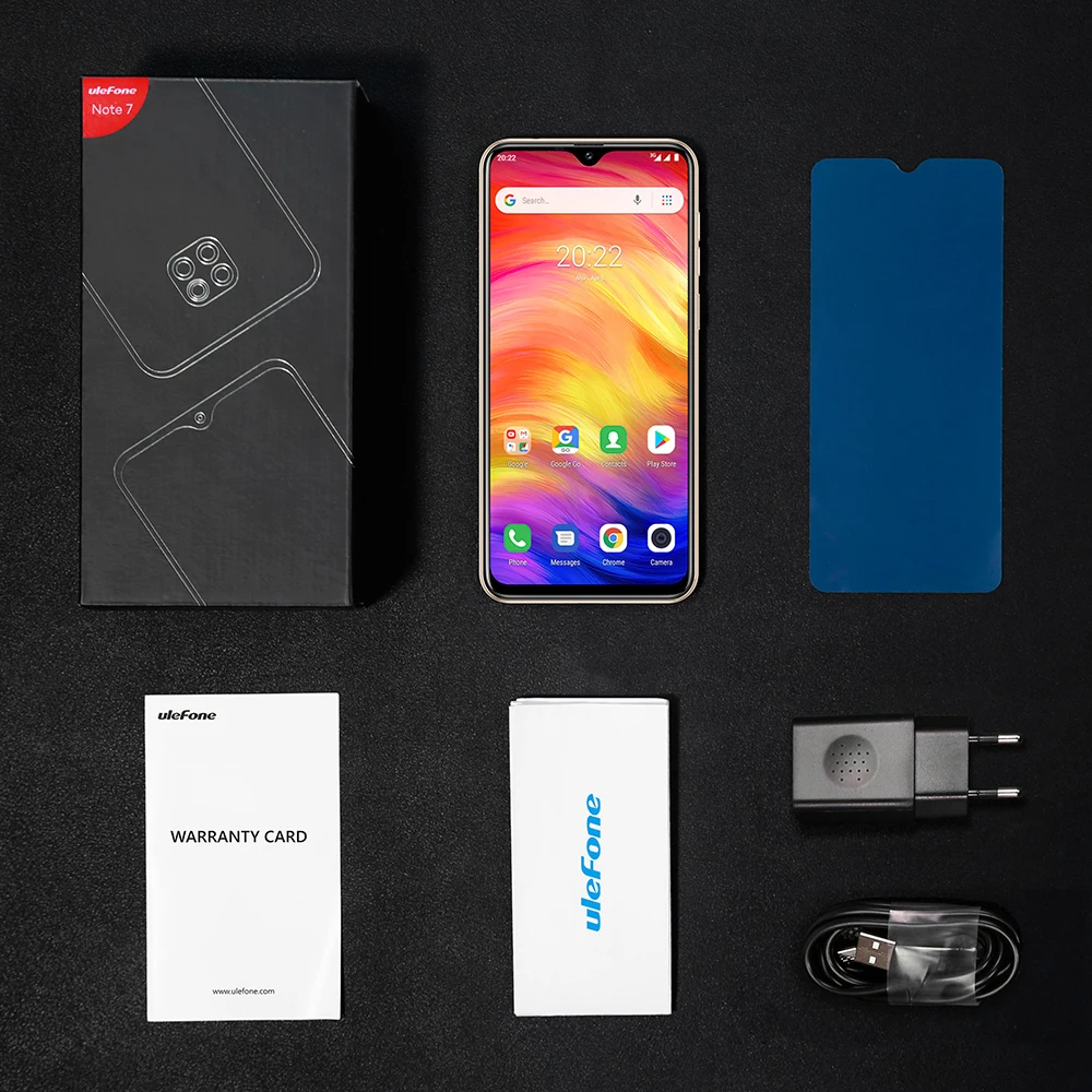 Смартфон Ulefone Note 7 1 ГБ ОЗУ 16 ГБМ ПЗУ 19:9 MT6580A четырехъядерный 6 дюймов экран капли