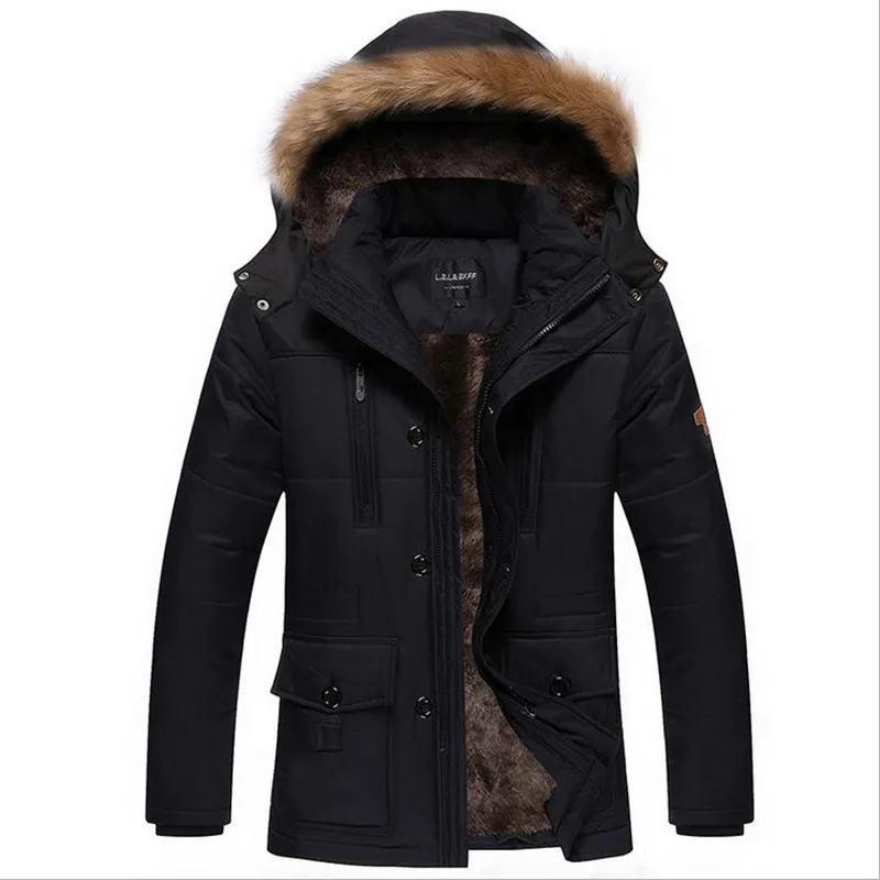 2018 fashion new men's winter jacket men's hooded coat business casual jacket plus velvet thick large size cotton coat L-5XL 2018 fashion new men's winter jacket men's hooded coat business casual jacket plus velvet thick large size cotton coat L-5XL