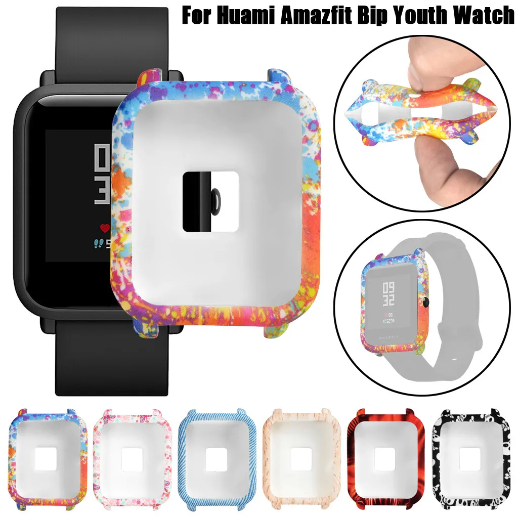 Стильный Мягкий защитный чехол из ТПУ для часов Amazfit Huami Bip Younth полный Чехол Xiaomi