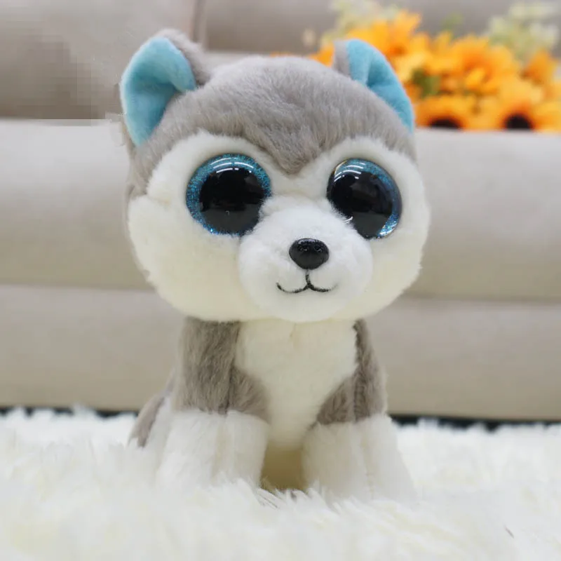 2018 lovely soft mini animal husky doll stuffed big eyes cartoon dog toy baby gift 16cm DY50155 (1)