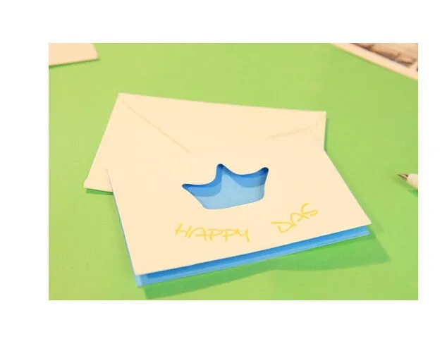 1 лот = 48 шт.! Sprite карты/день рождения пожелания карт/Рождество Creative карт с бумажном конверте