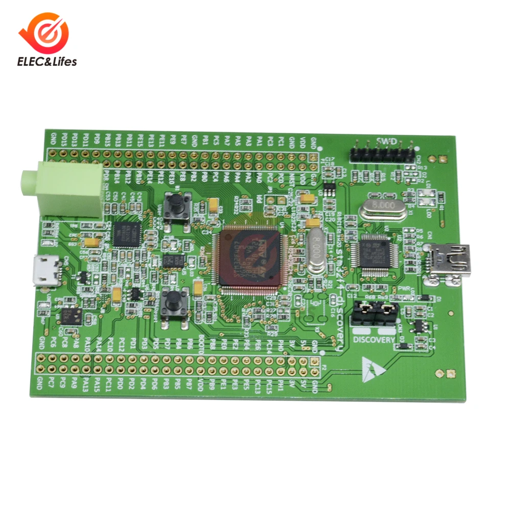 1 шт. Stm32f4 обнаружения STM32F407 Cortex-m4 1 Мб флэш-макетная плата модуль ST-link V2 SWD 3 В/5 В Micro-AB USB интерфейс