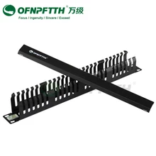 1u 19 дюймов 24 Кольца кабель управления с металлическим материалом