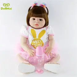 Принцесса Bebes reborn menina 22 "57 см полный виниловый силикон reborn baby girl Кукла Новорожденный ребенок настоящие куклы можно купать детский подарок