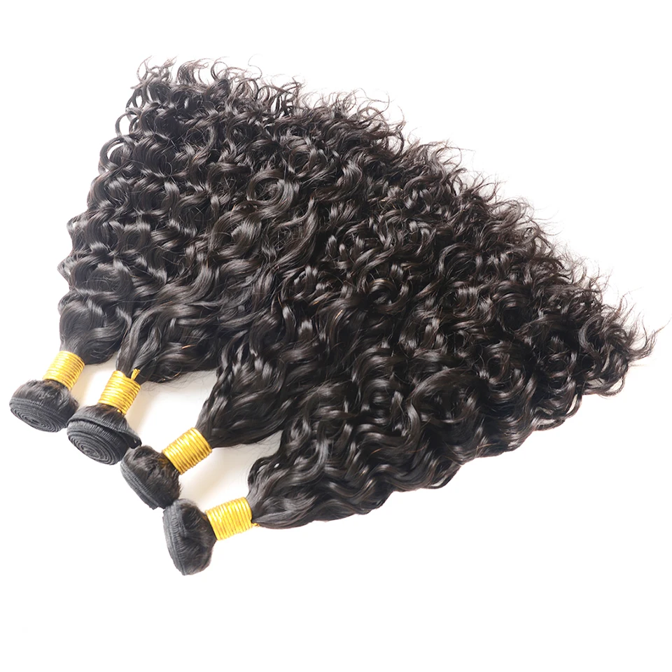 Malaysian Hair Bundles Water Wave Human Hair 4 Bundles Bundles Double Wefts Thick Hair Extensions Brenda non Remy Hair 8-30 inch