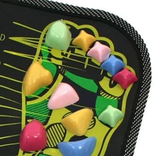JEYL Hot New Colored Plastic Walk Stone Square Healthy Foot Massage Mat Pad Cushion