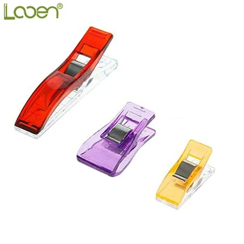 

50pcs/set 3 Size Plastic Clips Fabric Clamps Patchwork Sewing Craft Quilt DIY for Home Handmade Accessories Color Random