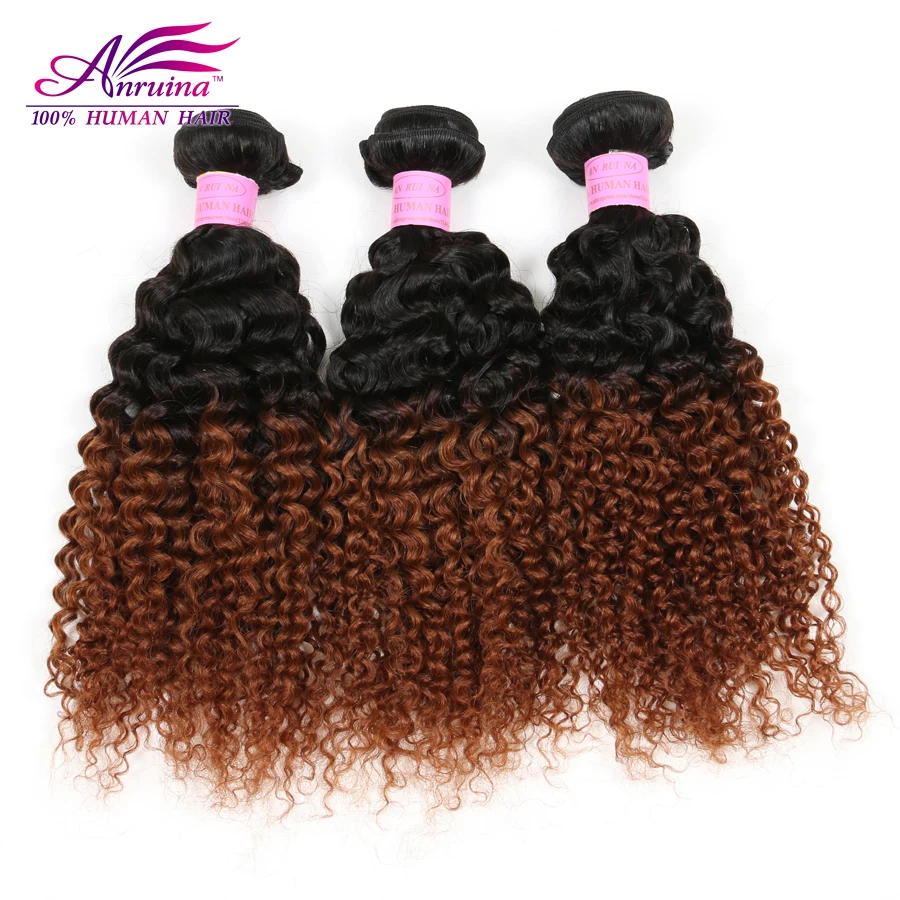 

7A Cheap Ombre Brazilian Hair Ombre Hair Extensions Brazilian Curly Ombre Virgin Hair Kinky Curly 100% Two Tone Human Hair
