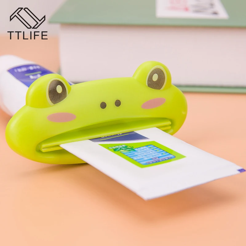 

TTLIFE 2Pcs Cartoon Animal Toothpaste Tube Squeezer Easy Squeeze Paste Dispenser Roll Holder Newest