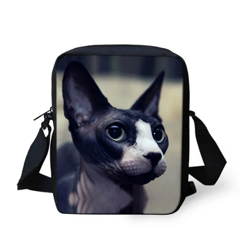 

ThiKin Cute Sphynx Cat Print School Bag for Kids Cute Little Girls Women Shoulder Bookbag Small Female Ladies Schoolbags