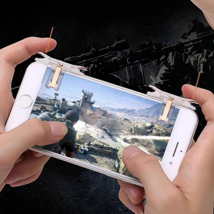  Mobile Gamepad Trigger Fire Button Sensitive Shoot and Aim Keys L1/R1 Shooter Joystick for PUBG/Rul