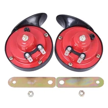 Pair 12V Loud Single Tone Snail Air Horns For Motorcycles Boats Universal