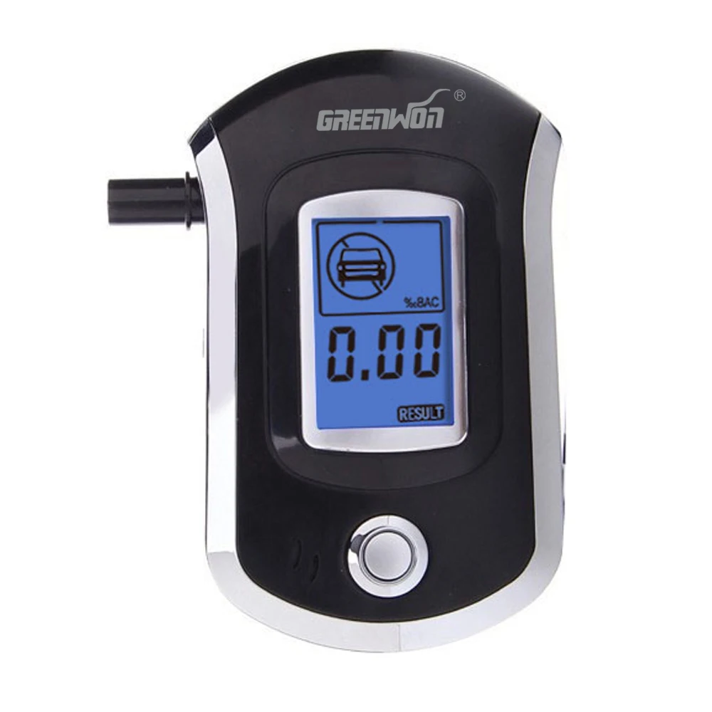 

GREENWON Mini Digital LCD Screen Breath Alkohol Alcohol Tester alcohol breathalyzer AT6000 Bafometro Alcoholimetro #