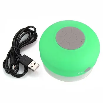 

MAHA Waterproof Mini Handsfree Speaker jukeboxes Bluetooth USB 2.5 mm Microphone for Mobile with Suction Cup - Green