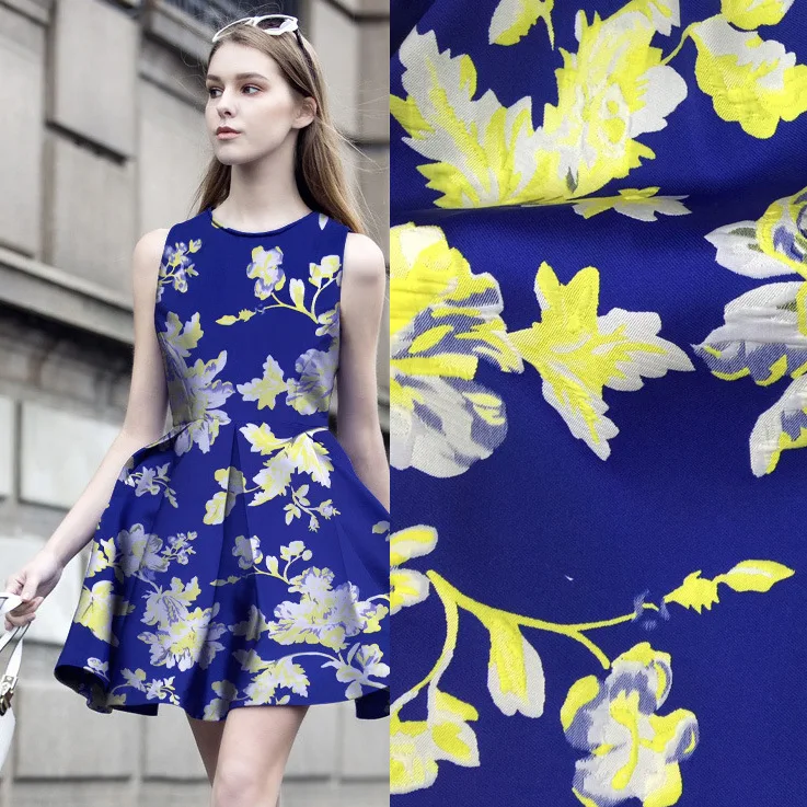 1 м/лот 150 см Окрашенные жаккардовые brocade мода ткани весной и осенью ветровка