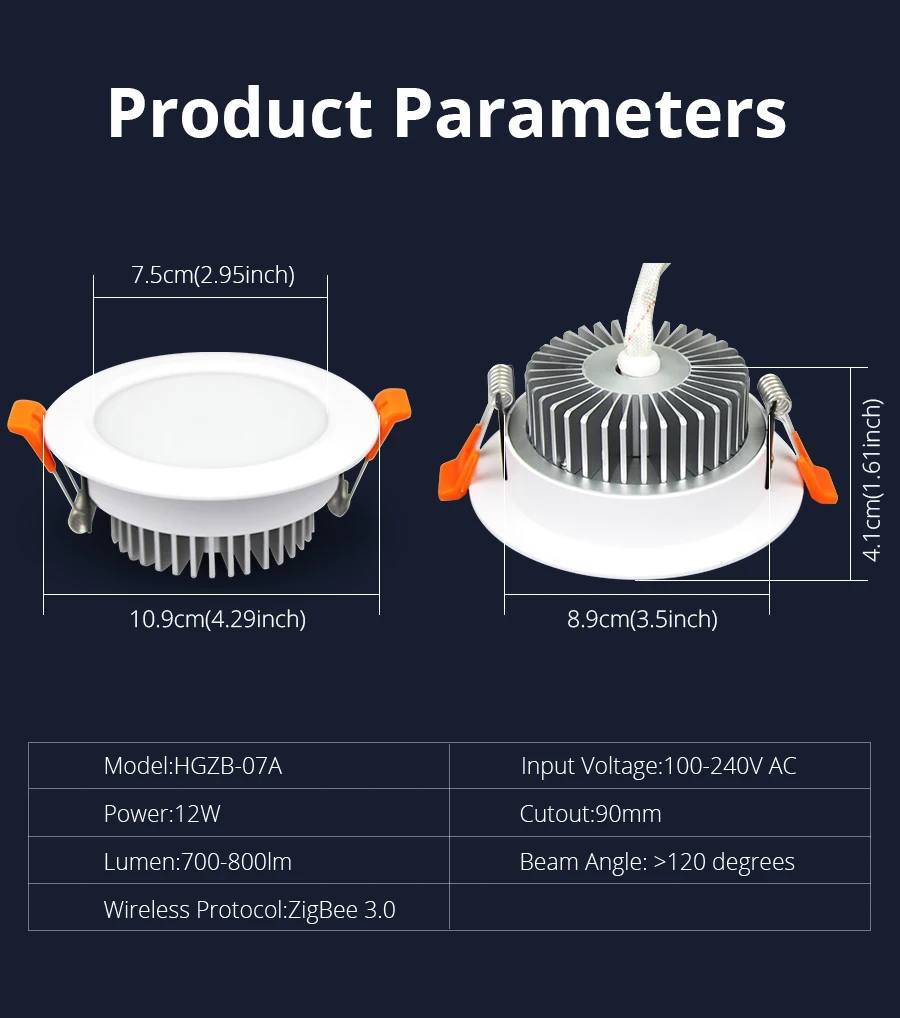 Downlight RGBW 12 W Zigbee