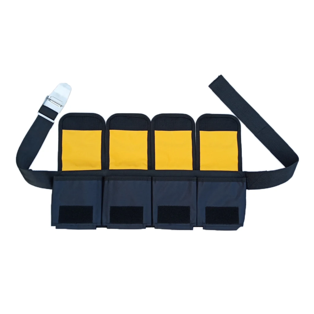 MagiDeal Scuba Diving 3 4 5 Pockets Weight Belt Heavy Duty Waist Strap Gear for Snorkeling Free Diving Spear Fishing  