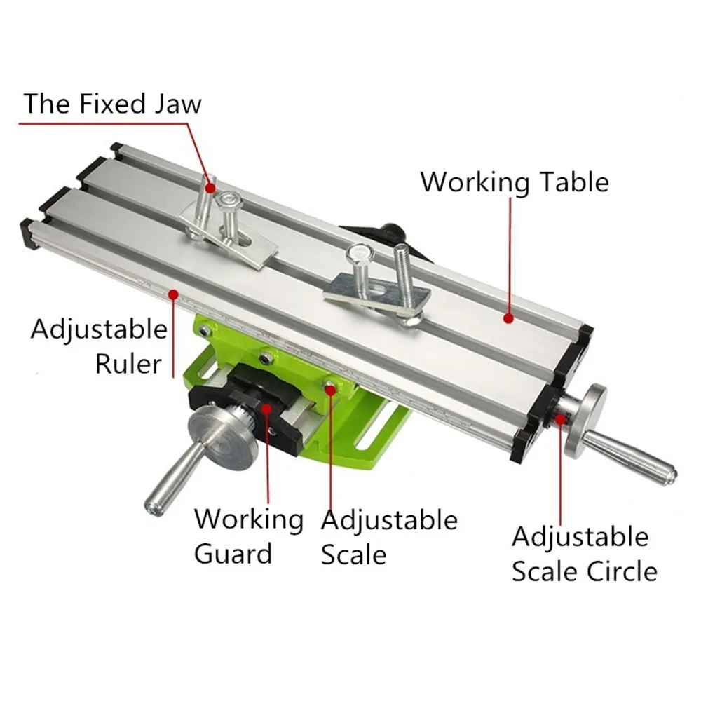 Регулируемый верстак X Y-axis мини-фрезерный станок Miller Multifunction Precision Bench дрель тиски приспособление DIY координатный стол