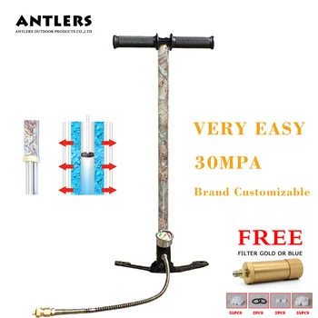 

4500PSI High Pressure pcp hand pump 3 Stages 30MPA air hand pump for airgun air rifle paintball tank filling within oil filter