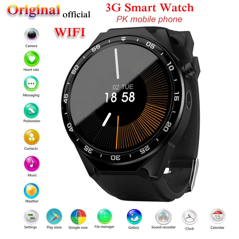 

Smart Watch 1.39 inch MTK6580 Quad Core 1.3GHZ Android 5.1 3G Smart Watch 5.0M megapixels Heart Rate Monitor Oct20