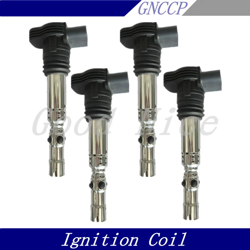 4 PCS IGNITION COIL for AUDI A4 B5 B6 1.8T A6 C5 2.7T TT VW Golf Jetta