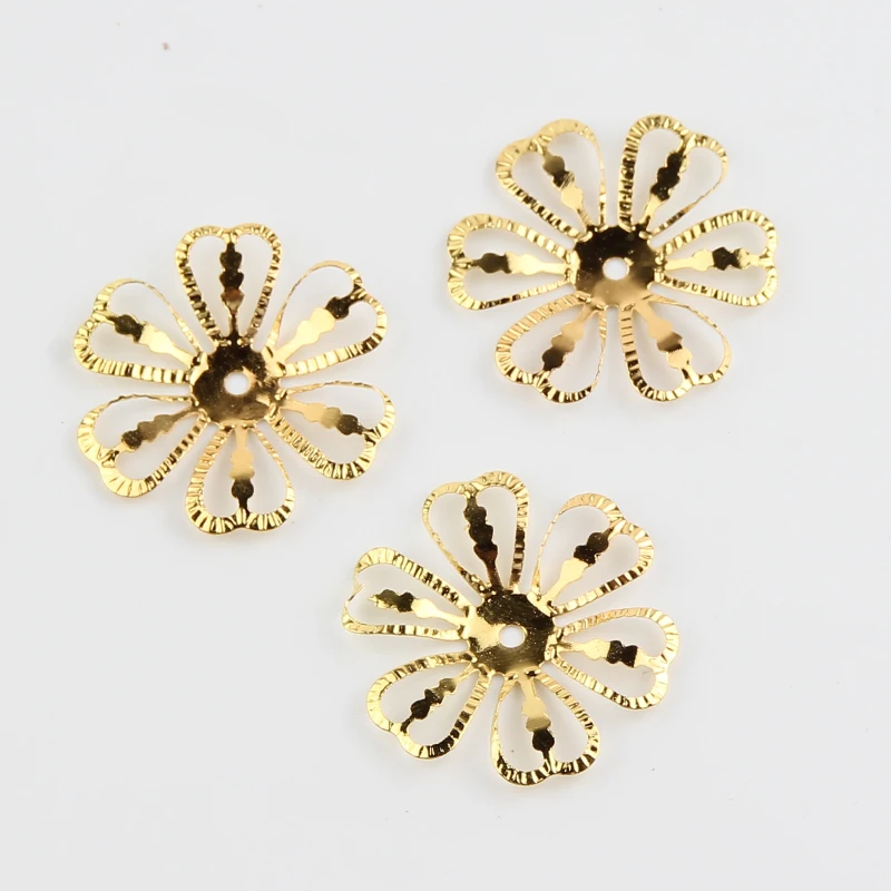 50pcs Filigree flower connector jewelry making DIY charm accessories 20mm