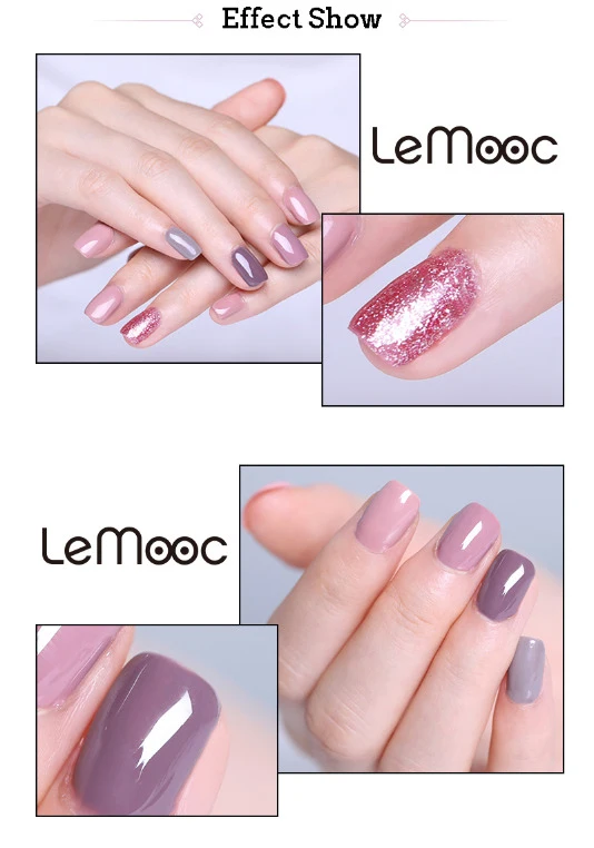 LEMOOC Блестящий Гель-лак для ногтей 8 мл замачиваемый УФ-гель лак 70 цветов Маникюр розовый фиолетовый серый мерцающий гель лак для ногтей