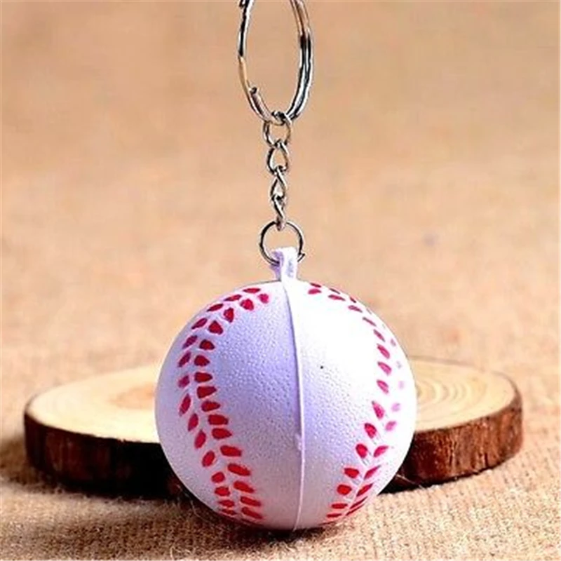 Creative Baseball Pendant Designed Keyring Keychain PU Foam Key Chain
