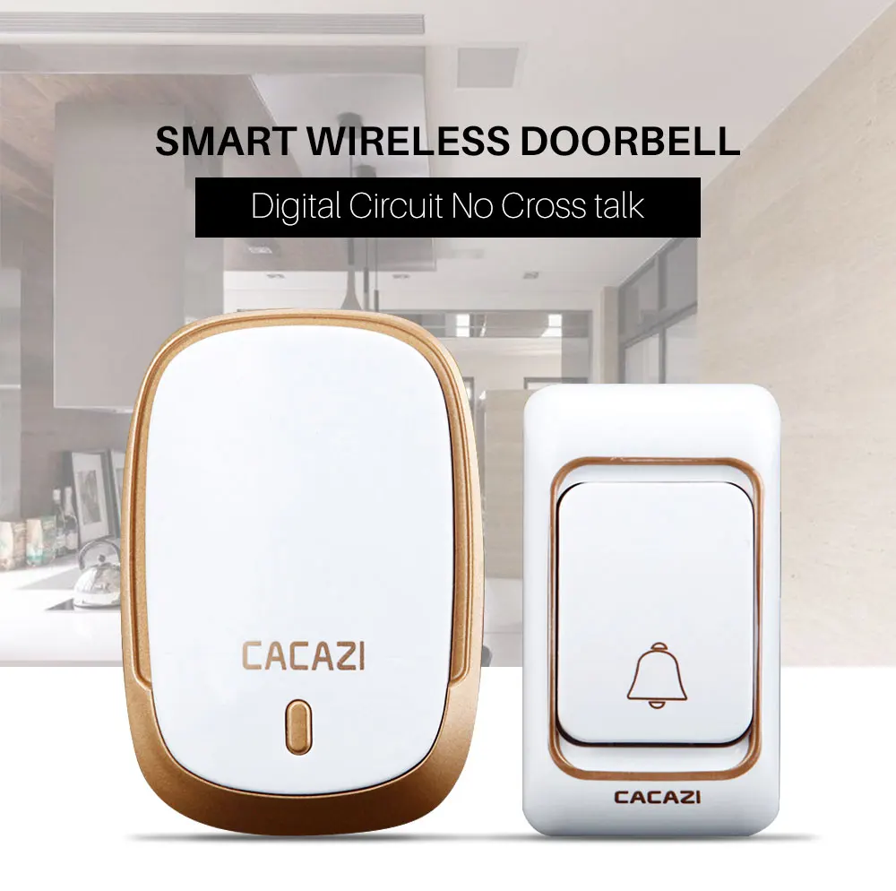 Wireless Doorbell AC 100-240V 300M Receiving Range 3 Volume 36 Chimes Door Ring IP44 Waterproof EU UK US Plug Receiver video door phone