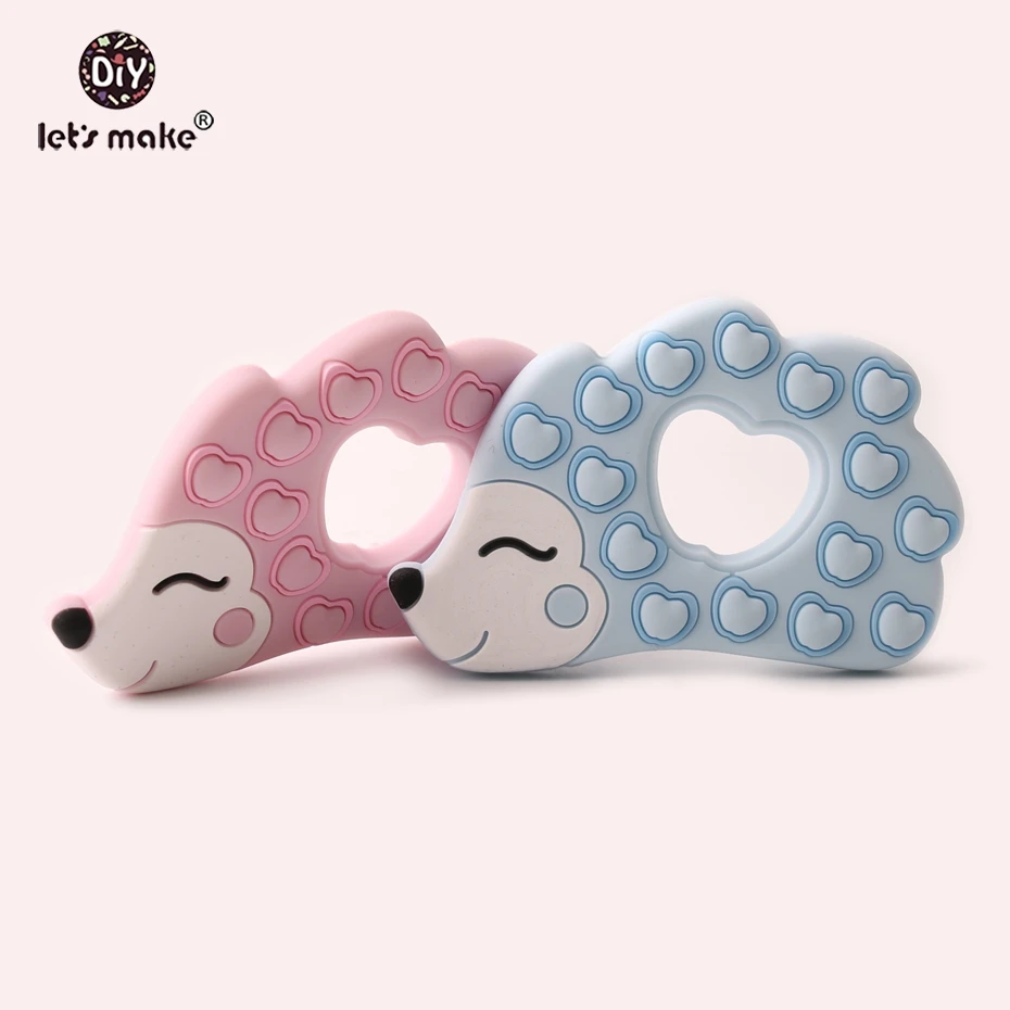

Let's Make Silicone Pendant Hedgehog Shape BPA Free Porcupine Single Loaded Food Grade Silicone Baby Teethers Patent Owner