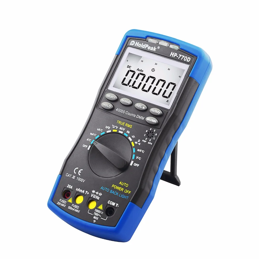 Beste Holdpeak Digitale Multimeter HP 770D Hoge Nauwkeurigheid Auto Range True Rms 40000 Telt Ncv Ac Dc Spanning Stroom Ohm Tester