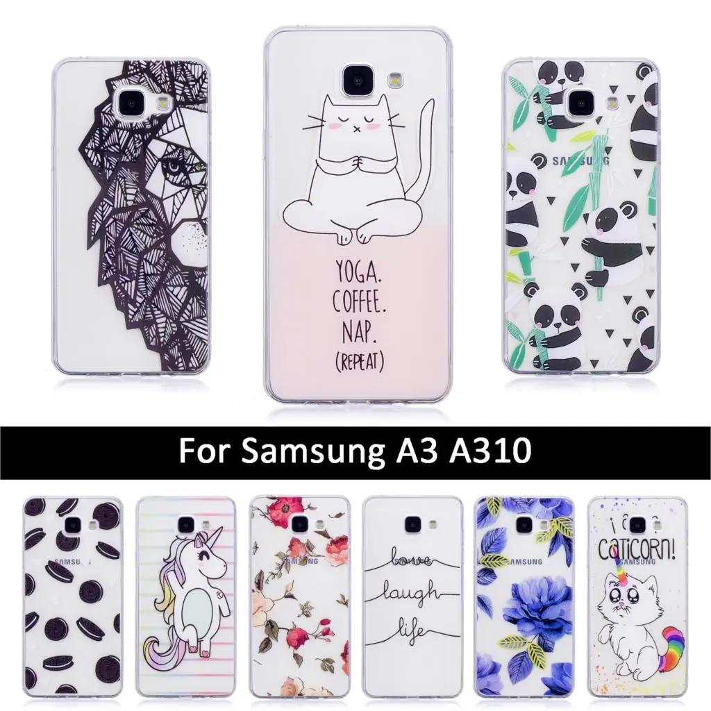 TPU силиконовый чехол для Samsung Galaxy A3 2016 A310 A310F Роскошный милый samsung A 3 310 310f 2017 чехлы |